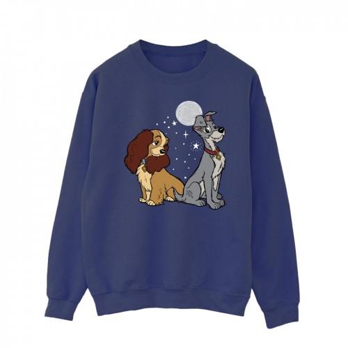 Disney Mens Lady And The Tramp Moon Sweatshirt