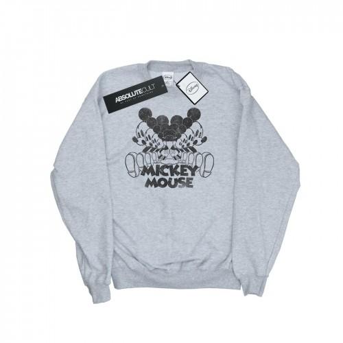 Disney Mens Mickey Mouse Mirrored Sweatshirt