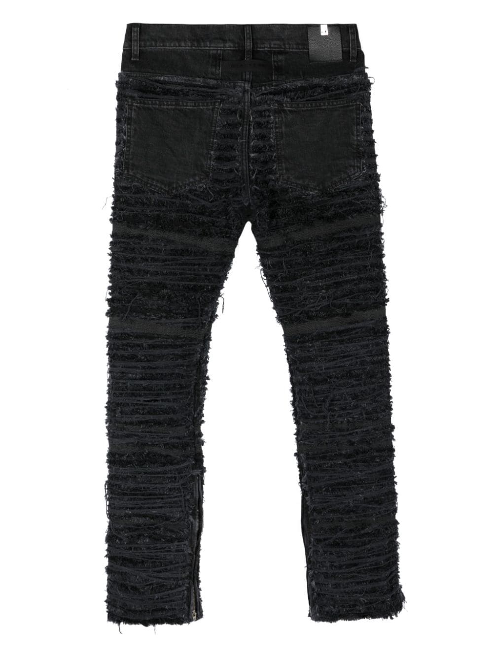 1017 ALYX 9SM Gerafelde skinny jeans met rits bij de enkels - Zwart