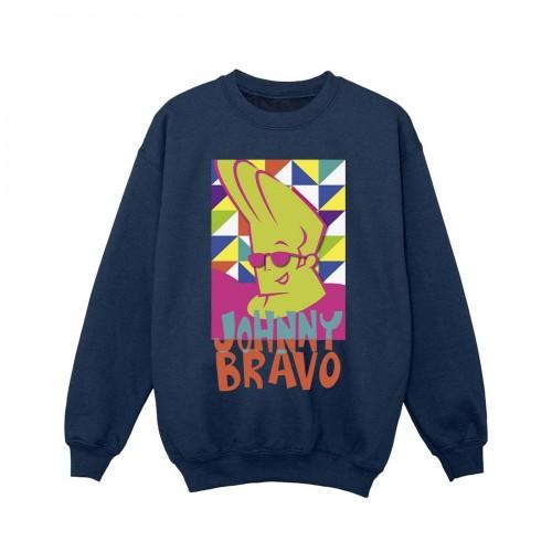 Pertemba FR - Apparel Johnny Bravo Girls Multi Triangles Pop Art Sweatshirt