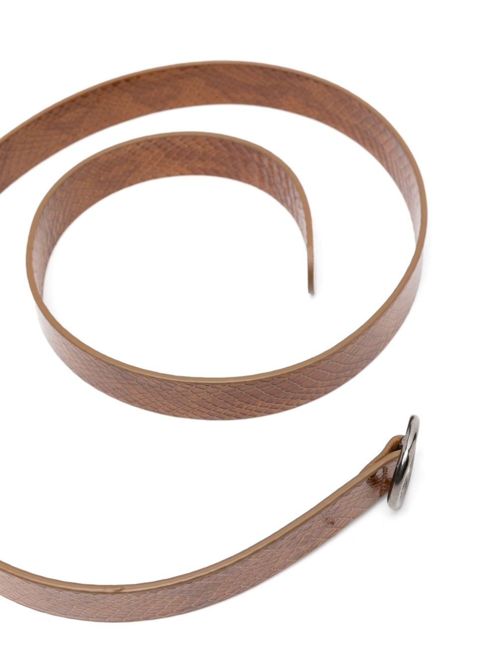 Séfr Circle snakeskin-effect belt - Bruin