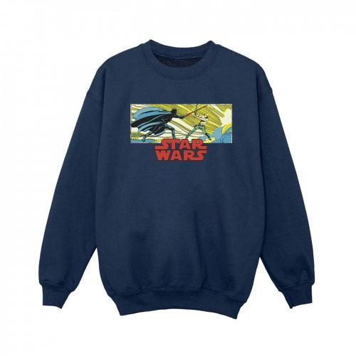 Star Wars Boys Comic Strip Luke And Vader Sweatshirt