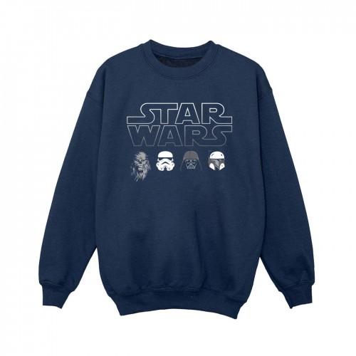Star Wars Boys Character Heads Sweatshirt