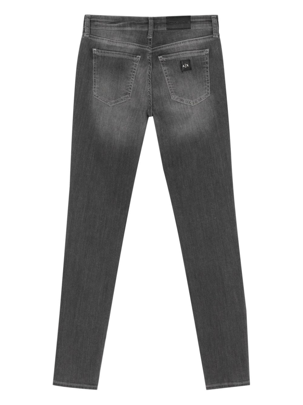 Armani Exchange Skinny jeans met logopatch - Zwart