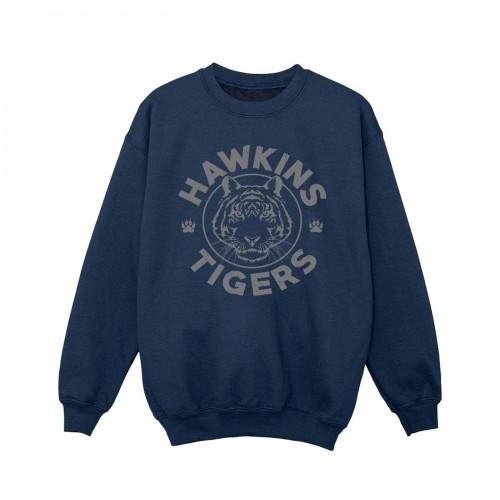 Pertemba FR - Apparel Netflix Girls Stranger Things Hawkins Gray Tiger Sweatshirt