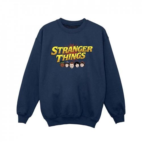 Pertemba FR - Apparel Netflix Girls Stranger Things Comic Heads Sweatshirt