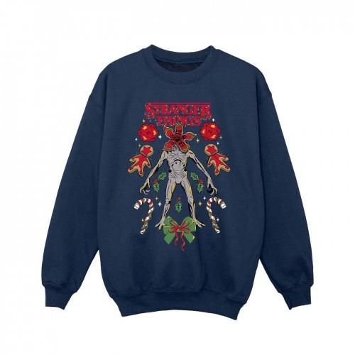 Pertemba FR - Apparel Netflix Girls Stranger Things Christmas Demogorgon Sweatshirt