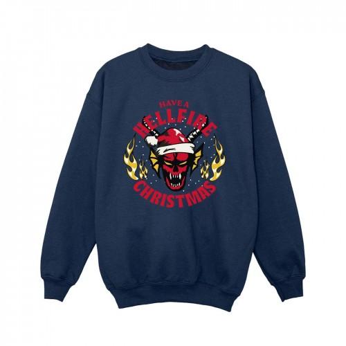Pertemba FR - Apparel Netflix Girls Stranger Things Hellfire Christmas Sweatshirt