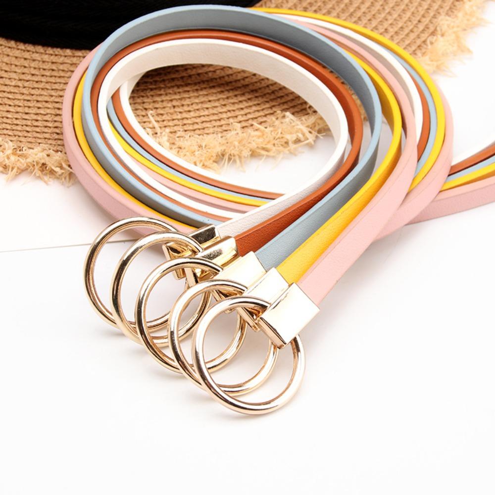 VigorNicce Adjustable Round Buckle Belt Leather Waist Belt Fashion Corset  Adult