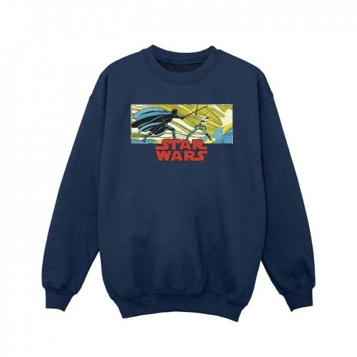 Star Wars Girls Comic Strip Luke And Vader Sweatshirt