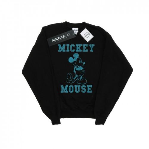 Disney Girls Mickey Mouse Distressed Kick Mono Sweatshirt