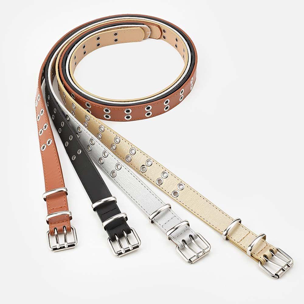 Minat Punk Style Casual Belt Accessories Korean Waist Strap PU leather Belt Female Thin Waistband