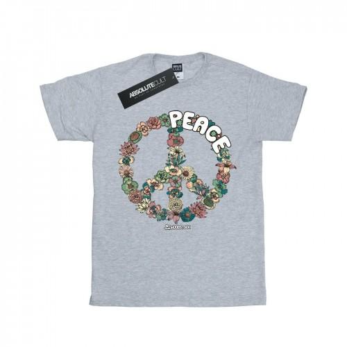 Woodstock Girls Floral Peace Cotton T-Shirt