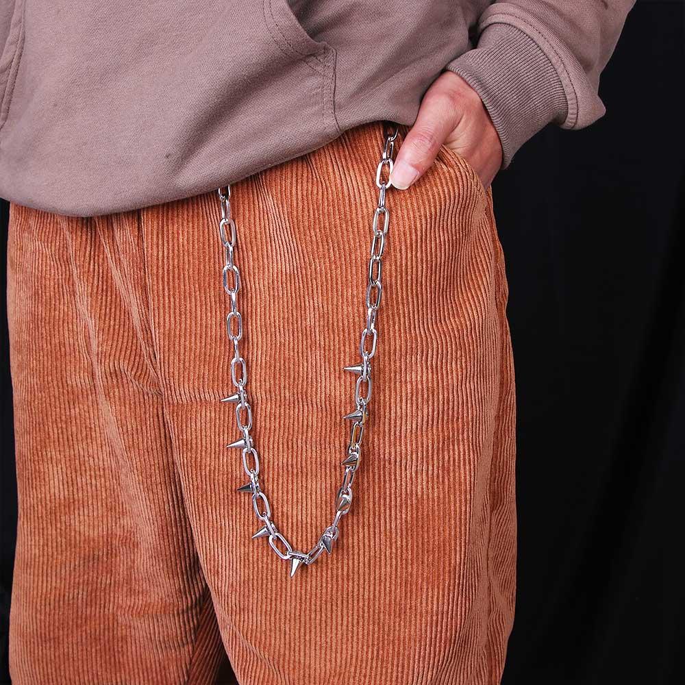 Minat Rivet Zinc Zinc Alloy For Men Women Silver Color Jeans Accessories Belt Chain Waist Chain Pants Chain