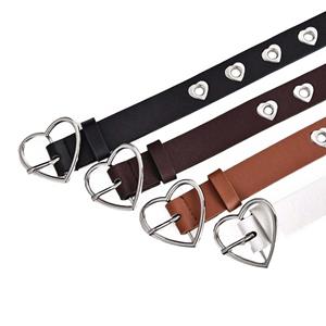 Minat Simple Vintage Male Female Unisex Heart Waistband Belt accessories Width Leather belt