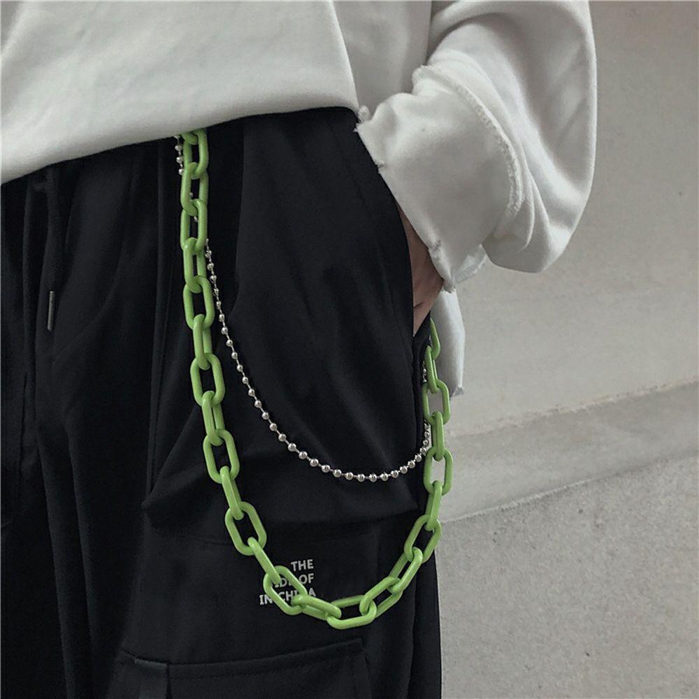 Minat Hop Single Acrylic Trouser Accessories Women Student Belt Chain Boho Styles Jeans Chain Waist Chain
