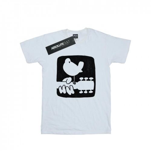 Woodstock Girls Guitar Logo Cotton T-Shirt
