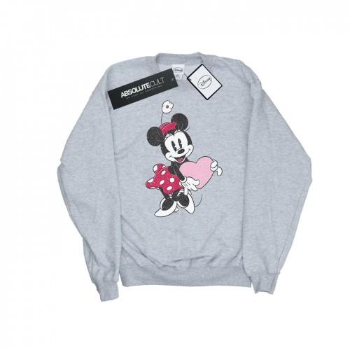 Disney Girls Minnie Mouse Love Heart Sweatshirt