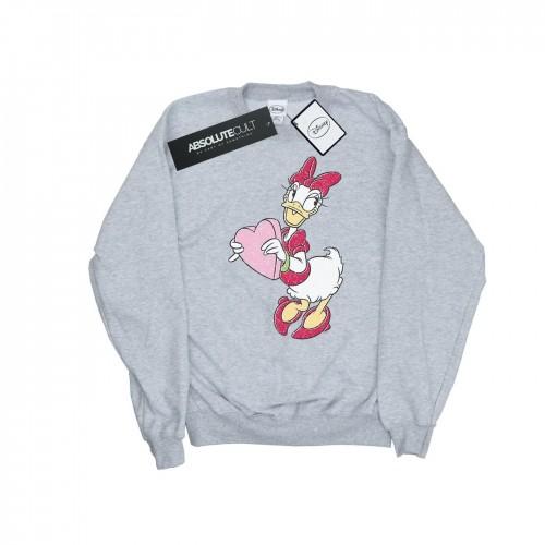 Disney Girls Daisy Duck Love Heart Sweatshirt