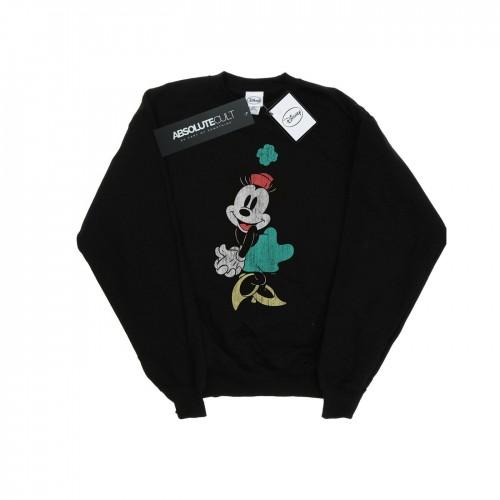 Disney Girls Minnie Mouse Shamrock Hat Sweatshirt
