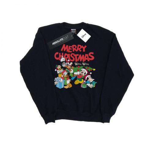 Disney Girls Mickey And Friends Winter Wishes Sweatshirt