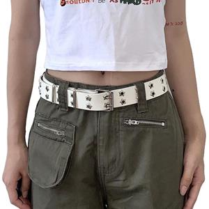 GroupKingkey Star Hole Belt Accessories Waist Strap Double Grommet Hole Women Waistband Korean Waist Belts
