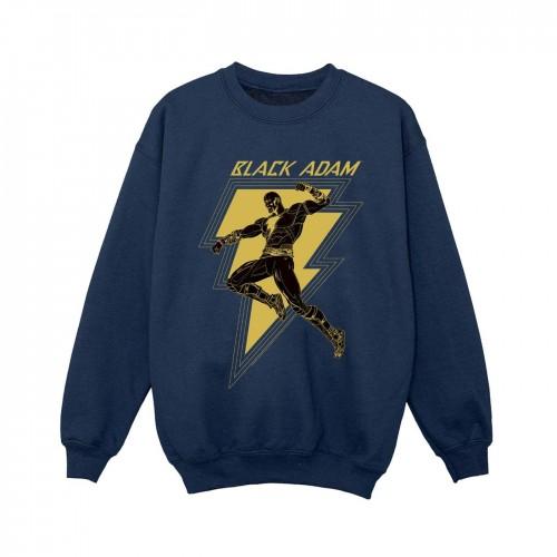 DC Comics Boys Black Adam Golden Bolt Chest Sweatshirt