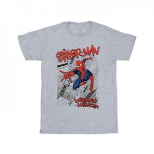 Marvel Girls Spider-Man Sketch City Cotton T-Shirt
