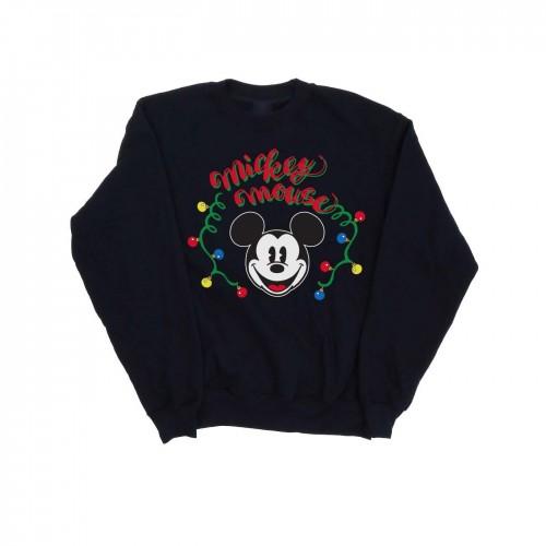 Disney Girls Mickey Mouse Christmas Light Bulbs Sweatshirt