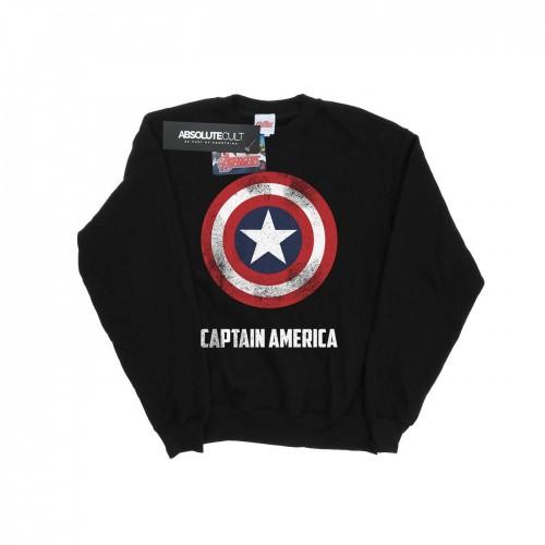 Marvel Girls Captain America Shield Text Sweatshirt