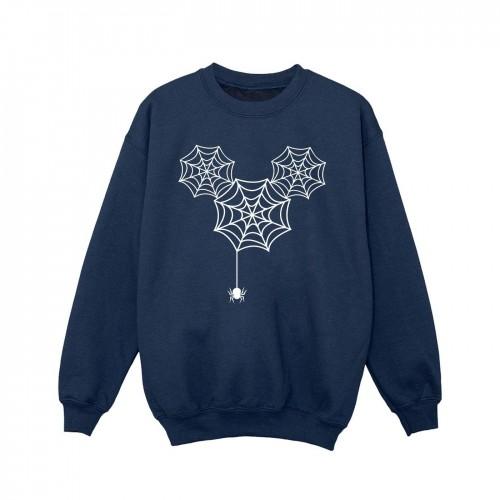 Disney Girls Mickey Mouse Spider Web Head Sweatshirt