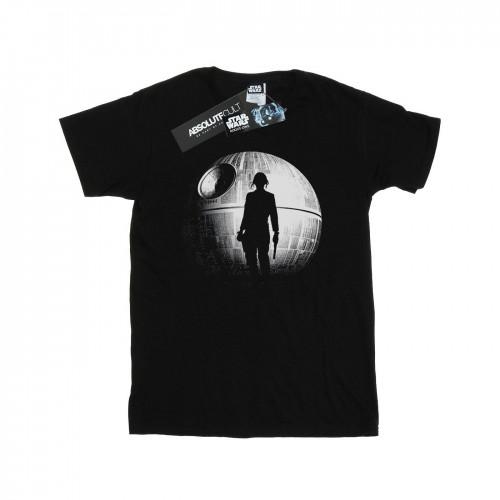 Star Wars Girls Rogue One Death Star Jyn Silhouette Cotton T-Shirt