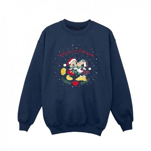 Disney Girls Mickey Mouse Mickey Minnie Christmas Sweatshirt