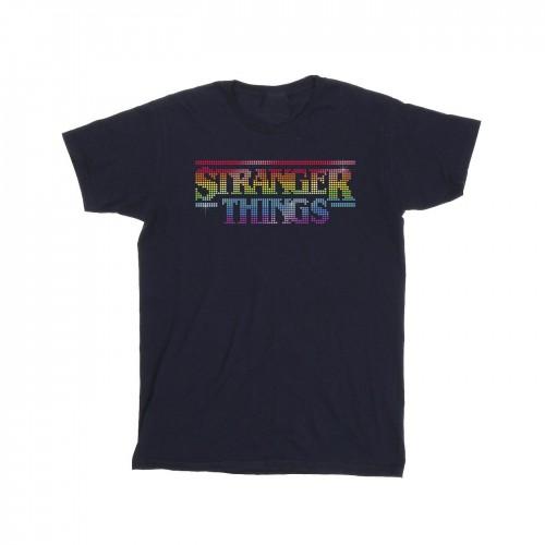 Pertemba FR - Apparel Netflix Girls Stranger Things Rainbow Dot Logo Cotton T-Shirt