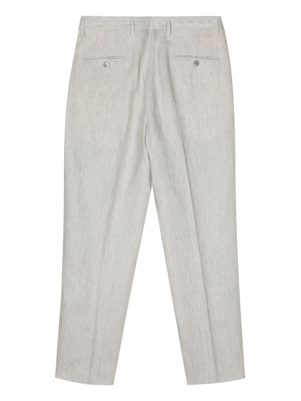 Briglia 1949 pleat-detail linen trousers - Grijs