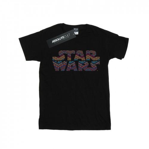 Star Wars Girls Colour Aztec Logo Cotton T-Shirt