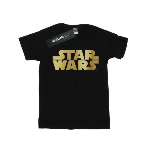 Star Wars Girls Gold Logo Cotton T-Shirt