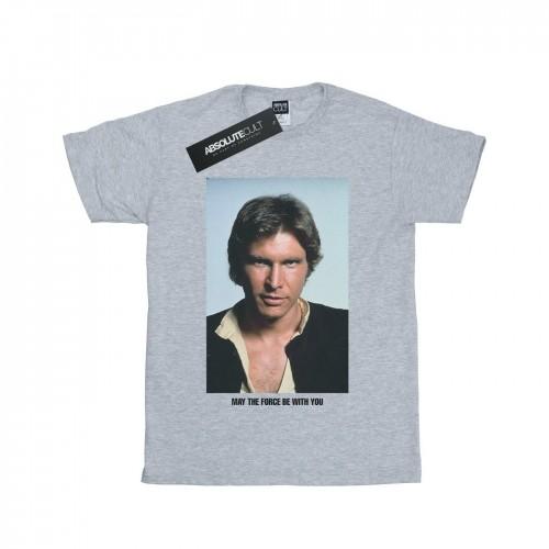 Star Wars Girls Han Solo May The Force Cotton T-Shirt