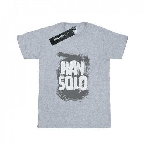 Star Wars Girls Han Solo Text Cotton T-Shirt