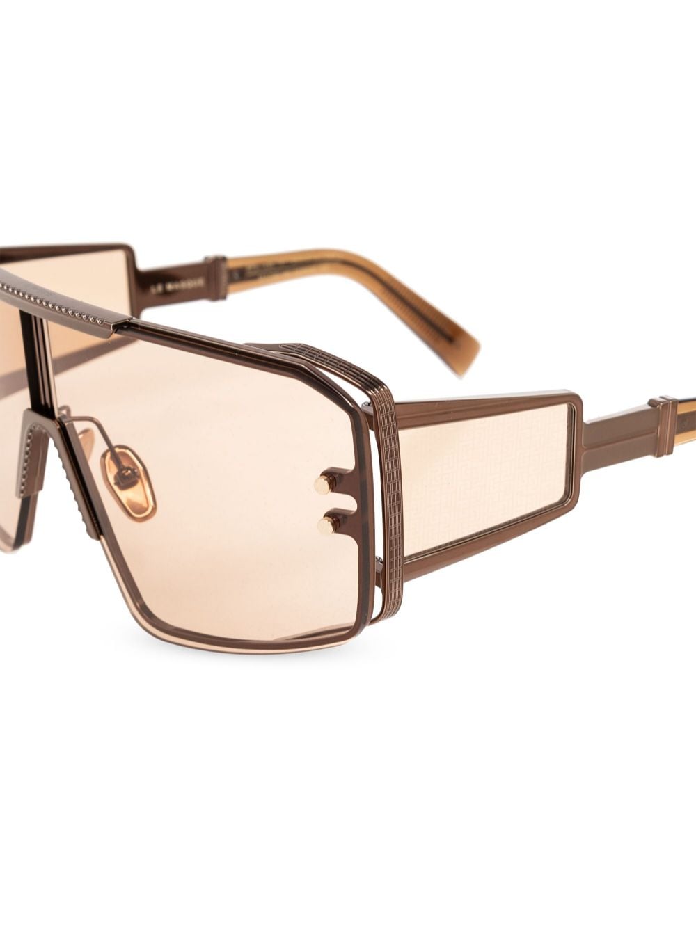 Balmain Eyewear Le Masque shield-frame sunglasses - Bruin
