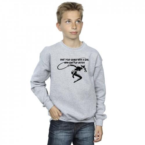 DC Comics Boys Catwoman Don´t Play Games Sweatshirt
