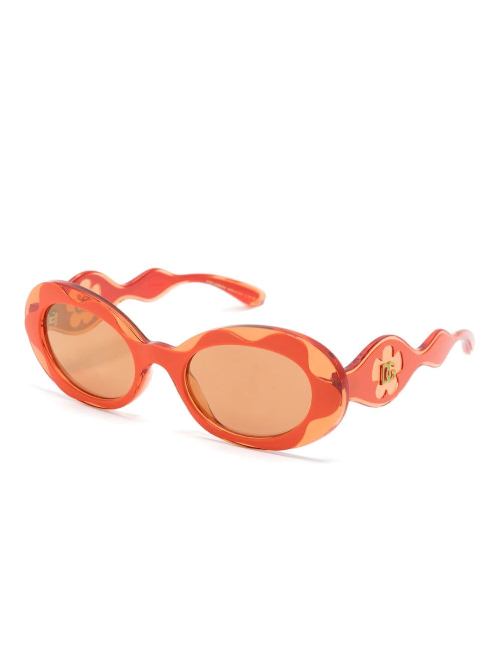 Dolce & Gabbana Eyewear Zonnebril met ovaal montuur - Oranje