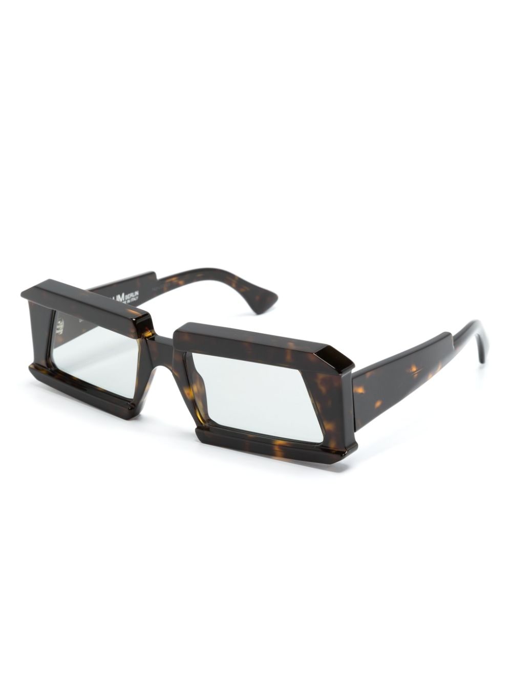 Kuboraum X20 rectangle-frame sunglasses - Bruin