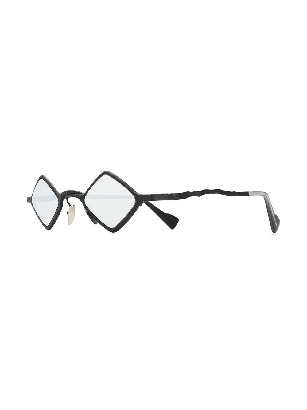 Kuboraum geometrische zonnebril met getinte glazen - Zwart