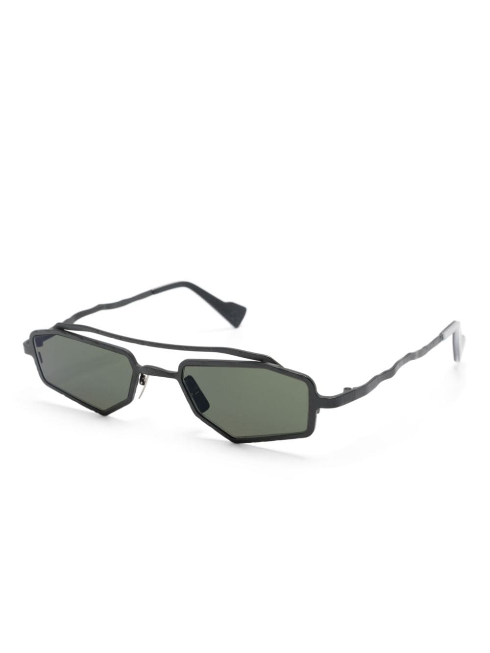 Kuboraum Z23 geometric-frame sunglasses - Groen