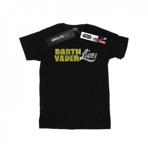 Star Wars Girls Darth Vader Lives Logo Cotton T-Shirt