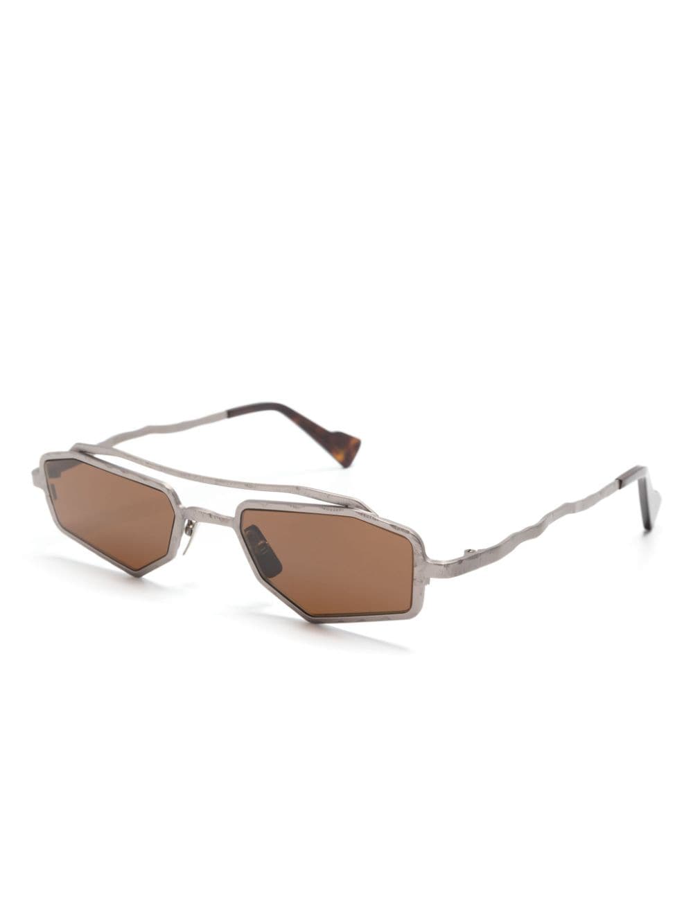 Kuboraum Z23 geometric-frame sunglasses - Bruin