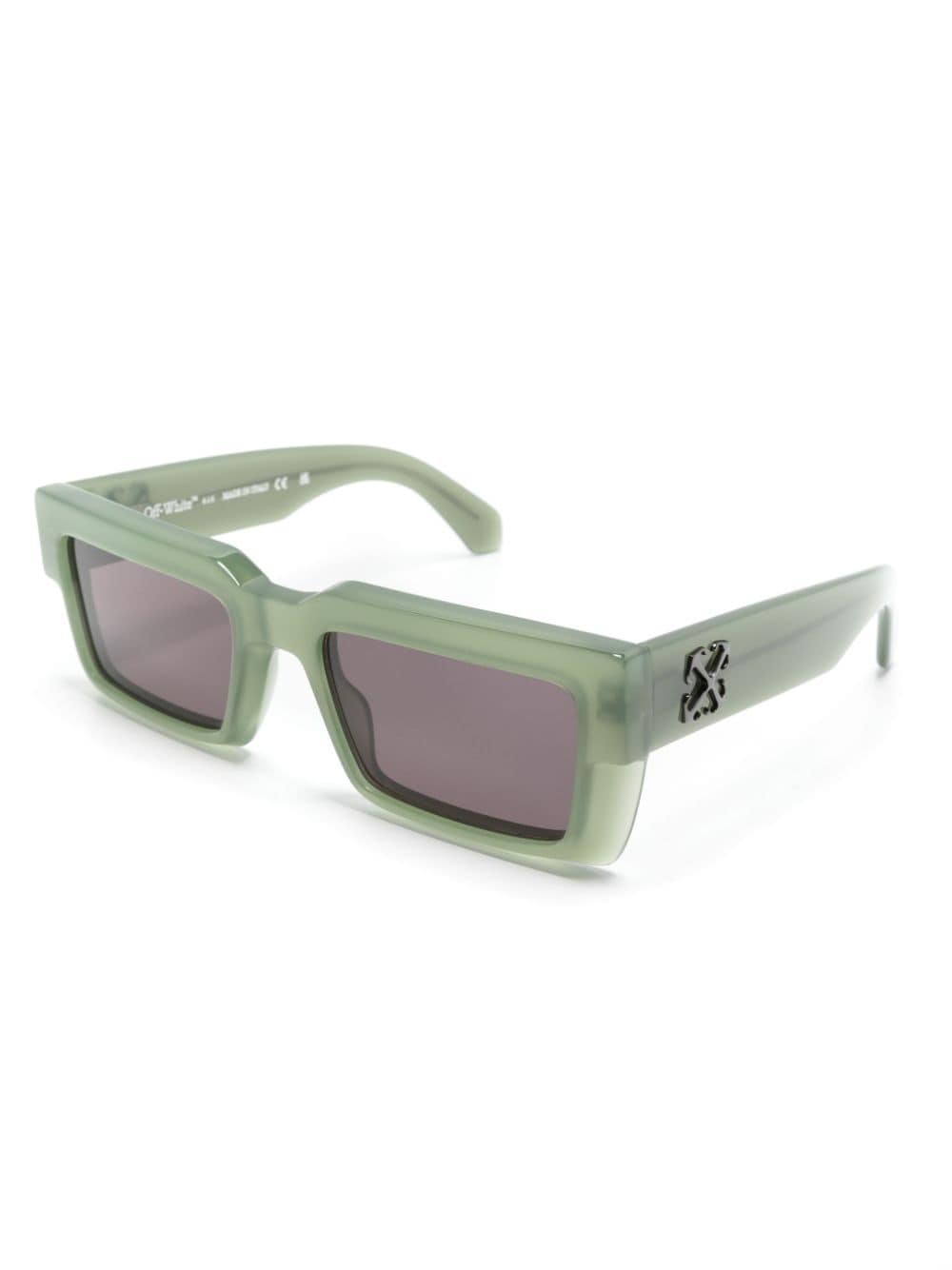 Off-White Eyewear Moberly zonnebril met rechthoekig montuur - Groen