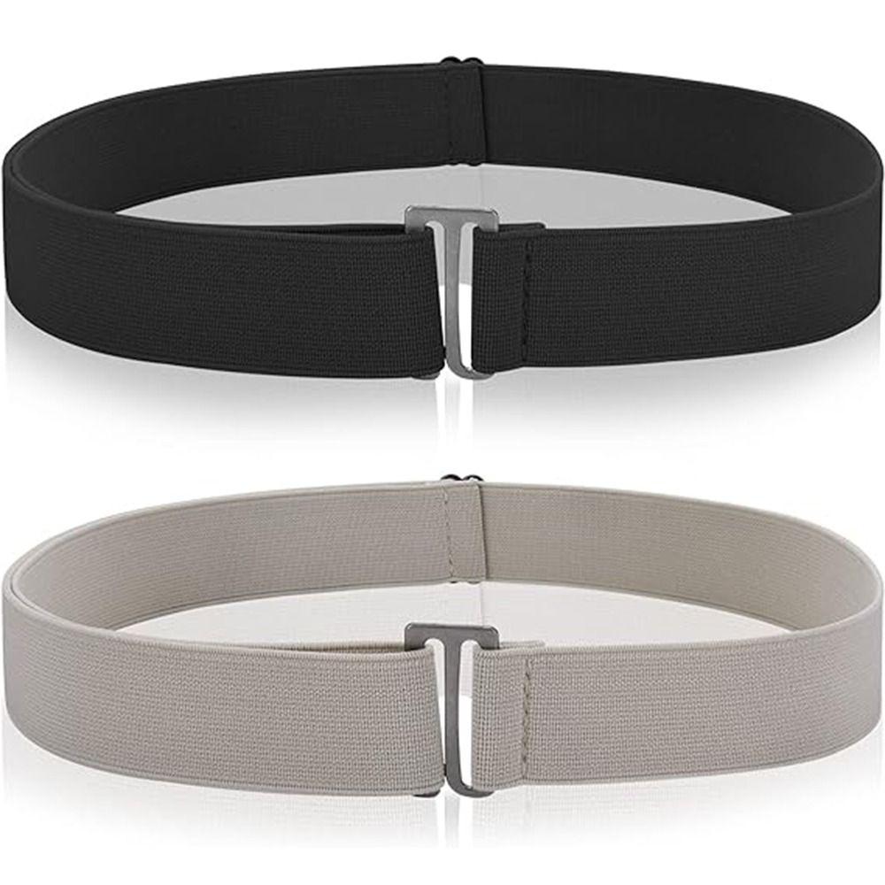 Apolkdifk5 Flat Buckle No Show Strap Belt Adjustable Men's Shirt Fixator Invisible Women Stretch Belt  Dresses