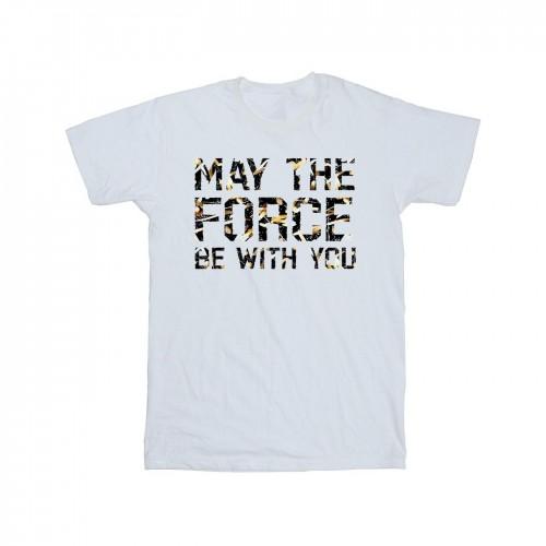 Star Wars Girls May The Force Infill Cotton T-Shirt